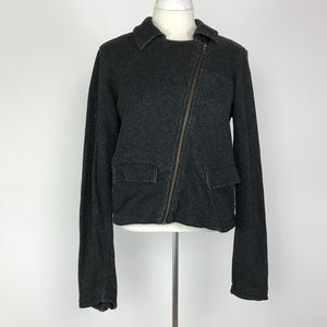 CAbi Asymmetrical Zipper French Terry Moto Jacket